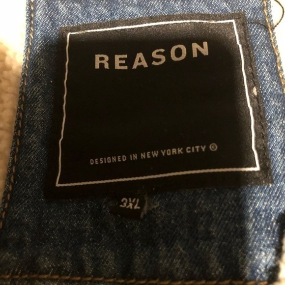 Mens blue jean Sherpa jacket‎ DEATH ABOVE DISHONOR 3XL - Picture 11 of 13